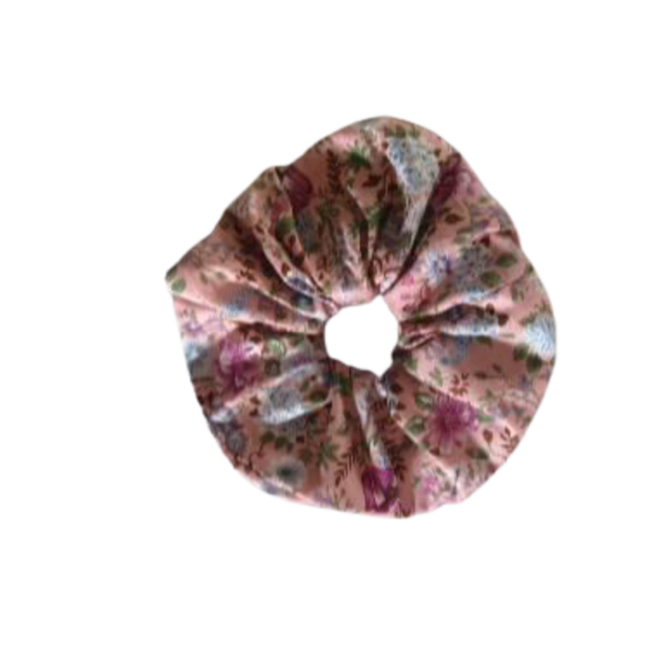 Scrunchie λαστιχάκι μαλλιών με floral σχεδιι - ύφασμα, vintage, φλοράλ, δώρα για γυναίκες, λαστιχάκια μαλλιών