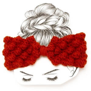 Χειροποίητη γυναικεία πλεκτή κορδέλα - Πορτοκαλί - μαλλί, γυναικεία, δώρα για γυναίκες, headbands