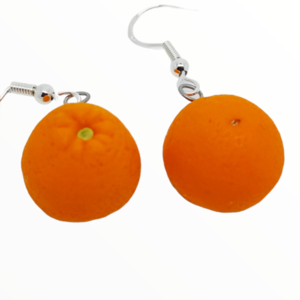 Χειροποίητα Σκουλαρίκια Πορτοκάλια, Κοσμήματα φρούτων πολυμερικού πηλού Mimitopia - πηλός, χειροποίητα, φρούτα, φαγητό - 2