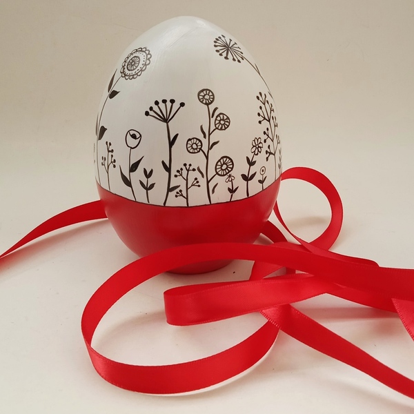 Κεραμικό αυγό,10Χ8εκ., ζωγραφισμένο με λουλούδια. - ζωγραφισμένα στο χέρι, κεραμικό, πασχαλινά αυγά διακοσμητικά, για ενήλικες, πασχαλινά δώρα - 4