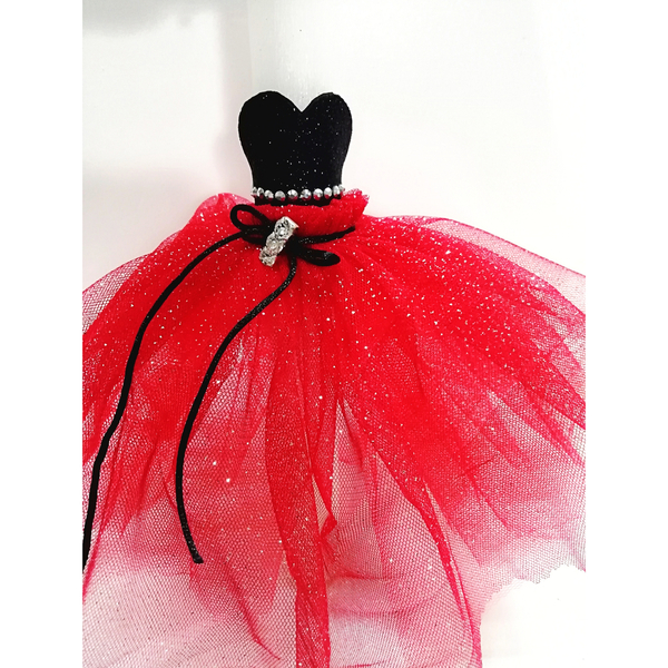 Λαμπάδα φόρεμα για κορίτσι,σε κόκκινο χρώμα με στρας - κορίτσι, λαμπάδες, για ενήλικες, για εφήβους