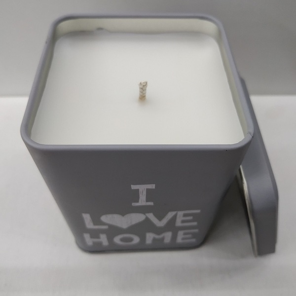 Αρωματικό κερί σε μεταλλικό δοχείο γκρί με καπάκι-Νο 3 19cmX10cm - αρωματικά κεριά