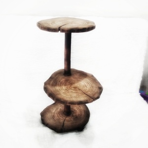 Ξύλινο τραπέζι με 3 επίπεδα - ξύλο, διακοσμητικά