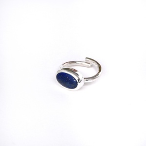 Ασημένιο δαχτυλίδι με λάπις λαζούλι - ημιπολύτιμες πέτρες, ασήμι 925, boho, μεγάλα, αυξομειούμενα