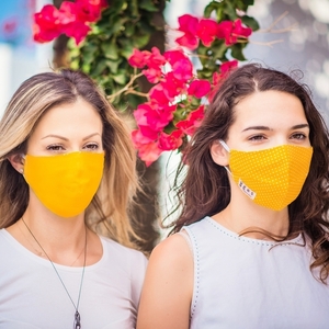 Μάσκα Yellow Polka Dots - γυναικεία, μάσκες προσώπου - 5