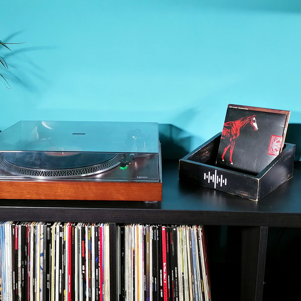 Vinyl record display box for 7" singles - distressed black - κουτί - 5