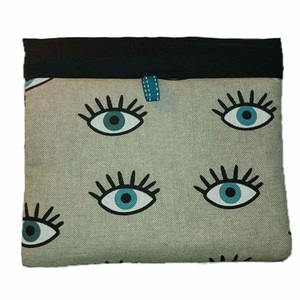 Υφασμάτινο Snap bag μάτια με βλεφαρίδες (μεταλλικό άνοιγμα) - τσαντάκια, χειρός, clutch, all day
