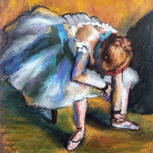 Degas ballerina - ζωγραφισμένα στο χέρι, πίνακες & κάδρα, πίνακες ζωγραφικής