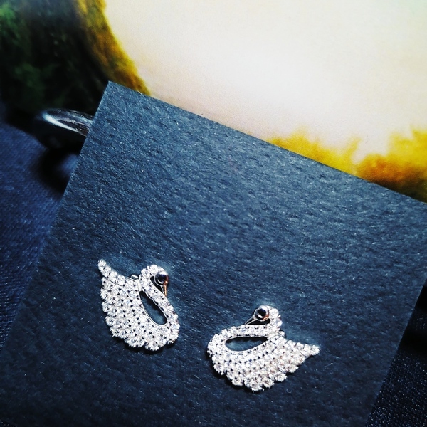Tiny cute earrings 5 - ασήμι, καρφωτά - 3