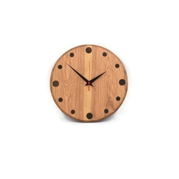 Χειροποίητο ξύλινο ρολόι τοίχου Orpheas από δεσποτάκι διαμέτρου 30 cm - ξύλο, ρολόι, δώρο, τοίχου