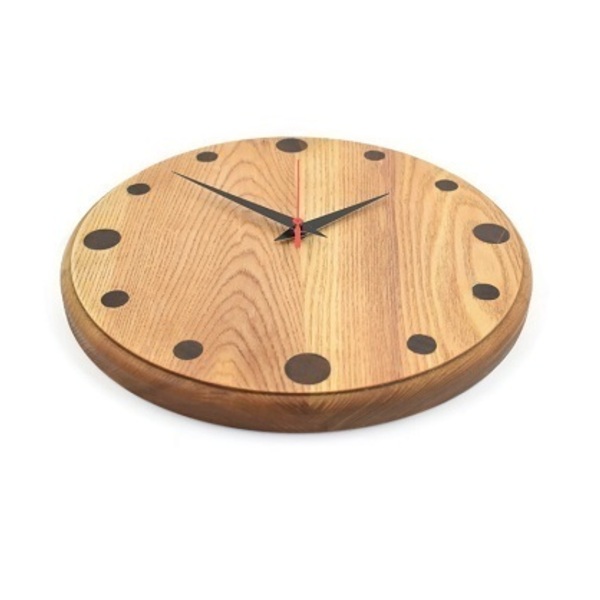 Χειροποίητο ξύλινο ρολόι τοίχου The Classic από δεσποτάκι διαμέτρου 30 cm - ξύλο, ρολόι, δώρο, τοίχου - 3