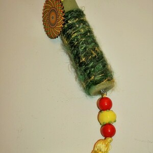 Εντυπωσιακή λαμπάδα με pendatif mandala και κίτρινη φούντα - γυναικεία, δώρο, λαμπάδες, boho - 4