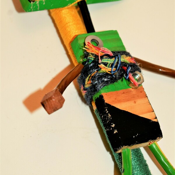 λαμπάδα με χειροποίητο ρομπότ - αγόρι, λαμπάδες, οικολογικό, ξύλινα παιχνίδια - 4