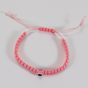 Βραχιόλι για παιδιά με ματάκι/0-5 ετών/ Bracelet for children with an eye - μακραμέ, κορδόνια, μάτι, χεριού, αυξομειούμενα - 2