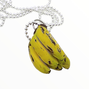 Κολιέ Τσαμπί με μπανάνες,χειροποίητα κοσμήματα Mimitopia - γυναικεία, πηλός, χειροποίητα, μινιατούρες φιγούρες - 2