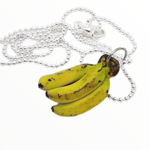 Κολιέ Τσαμπί με μπανάνες,χειροποίητα κοσμήματα Mimitopia - γυναικεία, πηλός, χειροποίητα, μινιατούρες φιγούρες