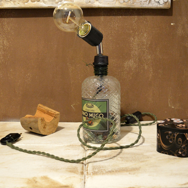 Φωτιστικό - μπουκάλι Pino Mugo - πορτατίφ, διακόσμηση, διακοσμητικά μπουκάλια - 3