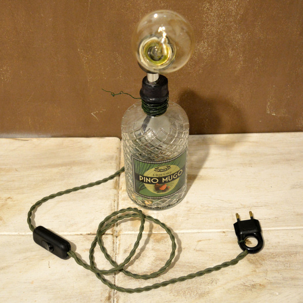 Φωτιστικό - μπουκάλι Pino Mugo - πορτατίφ, διακόσμηση, διακοσμητικά μπουκάλια - 4