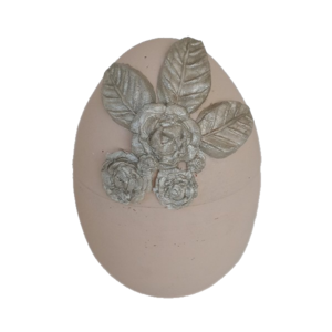 Κεραμικό αυγό στο χρώμα της πούδρας ανοιγόμενο 14 x 10 - διακοσμητικά