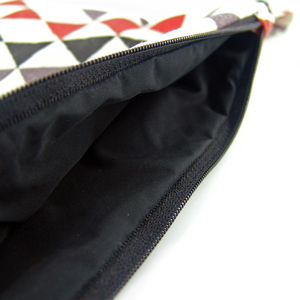 Pouch Triangles medium 27.5x22cm - ύφασμα, καλλυντικών, ταξιδίου, μικρές, φθηνές - 3