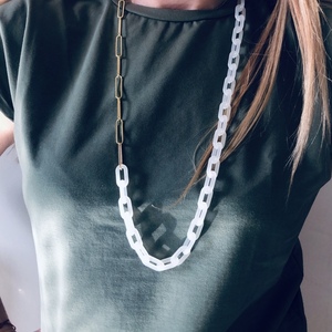 2 chains long necklace - αλυσίδες, γυναικεία, μακριά, ατσάλι, επιχρυσωμένο στοιχείο