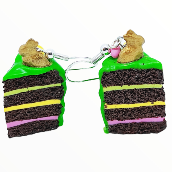 Σκουλαρίκια Πασχαλινά κεικ (easter cakes earrings)χειροποίητα κοσμήματα απομίμησης φαγητού απο πολυμερικό πηλό Mimitopia - πηλός, χειροποίητα, πάσχα, πασχαλινά δώρα