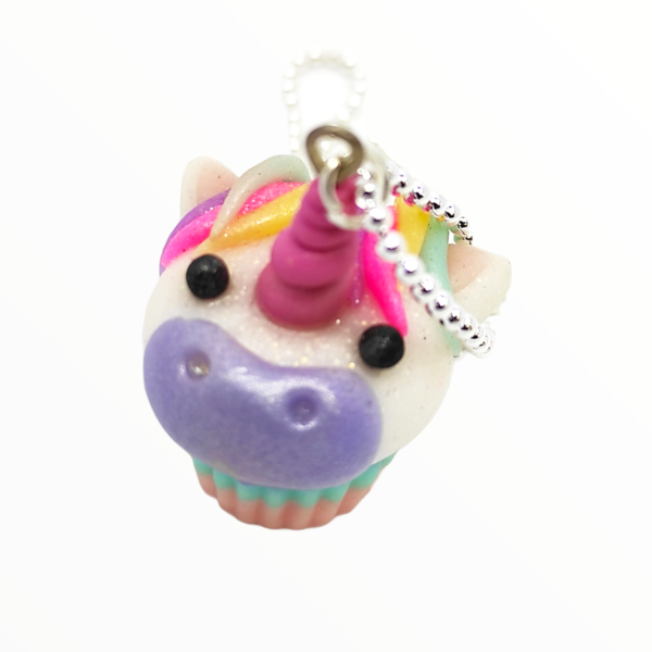 Kολιέ Unicorn cupcake (Unicorn cupcake necklace),χειροποίητα κοσμήματα Mimitopia - γυναικεία, πηλός, χειροποίητα, μινιατούρες φιγούρες