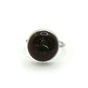 Minimal Ατσάλινο Δαχτυλίδι Fused Glass Μπορντώ 13mm - γυαλί, μικρά, ατσάλι, αυξομειούμενα, φθηνά - 2