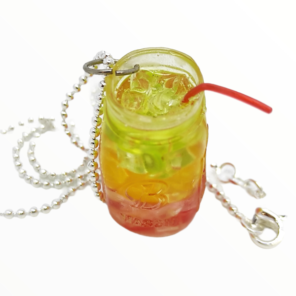 Κολιέ κοκτέιλ rainbow βάζο (rainbow cocktail necklace),κοσμήματα απομίμησης ποτών και κοκτέιλ,χειροποίητα κοσμήματα μινιατούρες πολυμερικού πηλού Mimitopia - βάζα & μπολ, πηλός, χειροποίητα