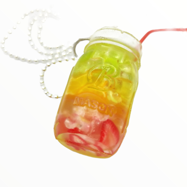 Κολιέ κοκτέιλ rainbow βάζο (rainbow cocktail necklace),κοσμήματα απομίμησης ποτών και κοκτέιλ,χειροποίητα κοσμήματα μινιατούρες πολυμερικού πηλού Mimitopia - βάζα & μπολ, πηλός, χειροποίητα - 5