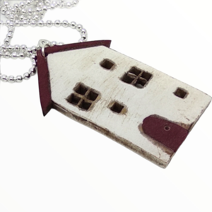 Kολιέ σπιτάκι (house necklace),χειροποίητα κοσμήματα μινιατούρες απο πολυμερικό πηλό Mimitopia - γυναικεία, πηλός, χειροποίητα, μινιατούρες φιγούρες - 3