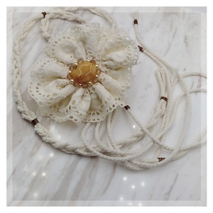 Agate flower headpiece - αχάτης, είδη γάμου, boho, κορδέλες μαλλιών - 5