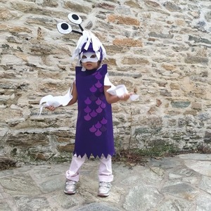 Halloween Στολή μωβ τερατάκι χειροποίητη με μεγάλα μάτια - κορίτσι, πάρτυ γενεθλίων, σούπερ ήρωες - 2