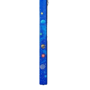 Λαμπάδα μπλε ζωγραφισμένη διάστημα 36εκ - λαμπάδες, για παιδιά, για ενήλικες, για εφήβους