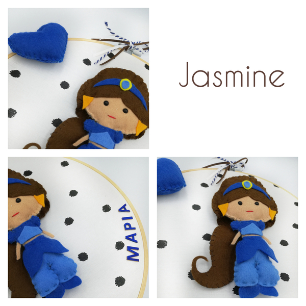 Τελάρο-Καδράκι JASMINE - τελάρα κεντήματος, προσωποποιημένα, τσόχα, φελτ - 2