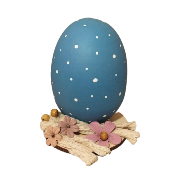 Πασχαλινό κεραμικό αυγό με βάση small - διακοσμητικά, πασχαλινά αυγά διακοσμητικά, για ενήλικες, πασχαλινή διακόσμηση, πασχαλινά δώρα - 2