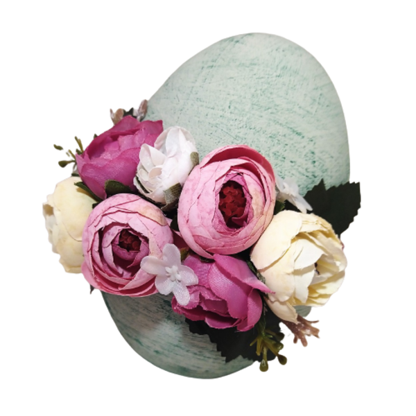 Πασχαλινό κεραμικό αυγό medium - πράσινο - διακοσμητικά, πασχαλινά αυγά διακοσμητικά, για ενήλικες, πασχαλινή διακόσμηση, πασχαλινά δώρα - 3