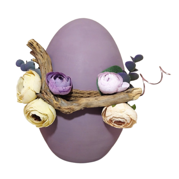 Πασχαλινό κεραμικό αυγό Large - μωβ - διακοσμητικά, πασχαλινά αυγά διακοσμητικά, για ενήλικες, πασχαλινή διακόσμηση, πασχαλινά δώρα