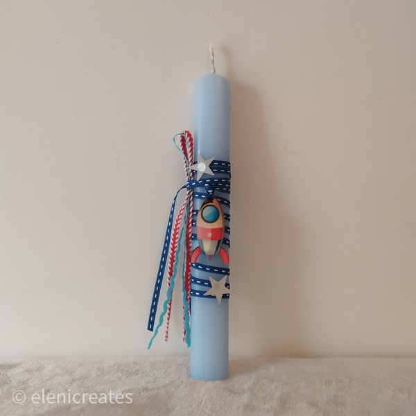 Αρωματική λαμπάδα πύραυλος 22 cm - αγόρι, λαμπάδες, για παιδιά, για μωρά, πύραυλοι - 3