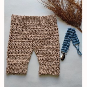 Βρεφικό βαμβακερό παντελόνι - κορίτσι, αγόρι, 0-3 μηνών, βρεφικά ρούχα - 2
