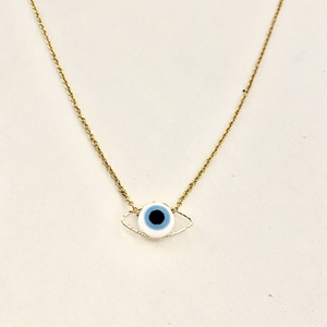 Κολιέ ασήμι 925 επιχρυσωμένο- Evil eye - charms, επιχρυσωμένα, ασήμι 925, μάτι, κοντά - 5