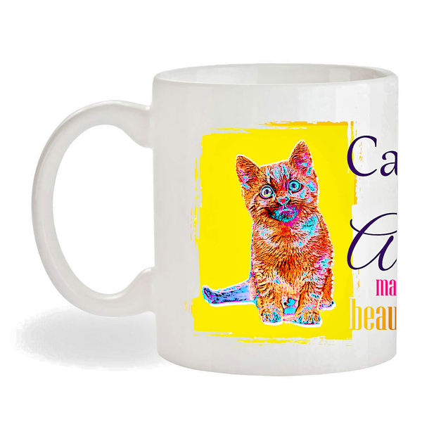 Ποπ Αρτ Κούπα Γάτα | Ιδανικό δώρο σε όσους αγαπούν τις γάτες και την τέχνη - πορσελάνη, κούπες & φλυτζάνια - 2