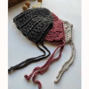 Καπέλο Bonnet για νεογέννητα κορίτσια - δώρο, καπέλα - 2