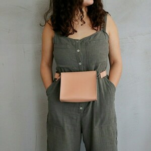 Τσαντάκι Μέσης, Nude - clutch, all day, δερματίνη, μικρές - 3