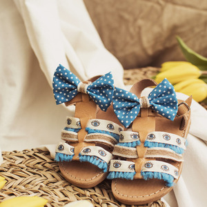 Evil Eye Baby Sandals - φιόγκος, σανδάλια, μάτι, evil eye - 4