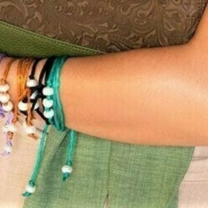 silk pearl bracelet - κορδόνια, boho, πέρλες, χεριού, αυξομειούμενα - 2
