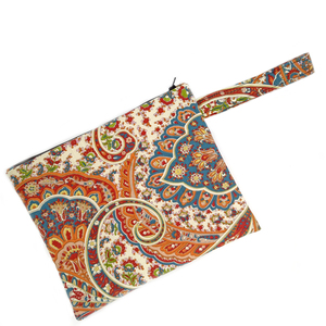 Pouch Ethnic medium 27.5x22cm - ύφασμα, καλλυντικών, ταξιδίου, μικρές, φθηνές