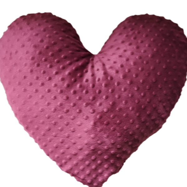 Μαξιλάρι Καρδούλα με minky ύφασμα - καρδιά, μαξιλάρια