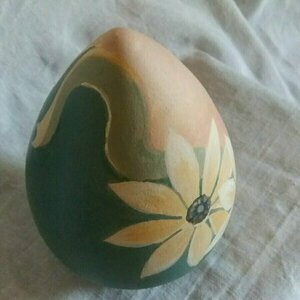 Κεραμικό αυγό ζωγραφισμένο στο χέρι 73699 - λουλούδια, κεραμικό, χειροποίητα, διακοσμητικά, για ενήλικες - 3