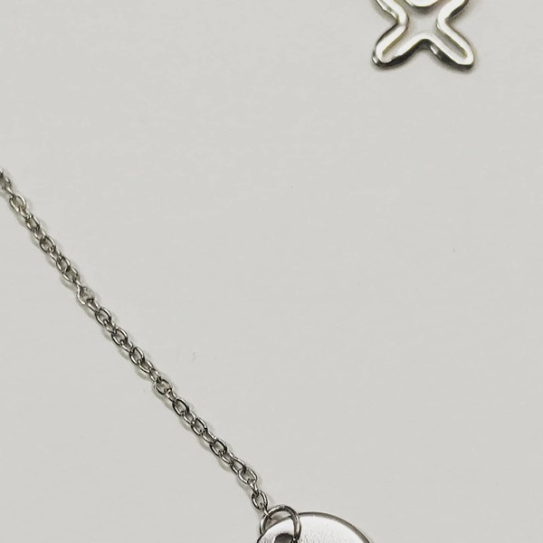 Σκουλαρίκια αλυσίδα από ασήμι 925 - ασήμι, καρδιά, σταυρός, μακριά, κρεμαστά - 3